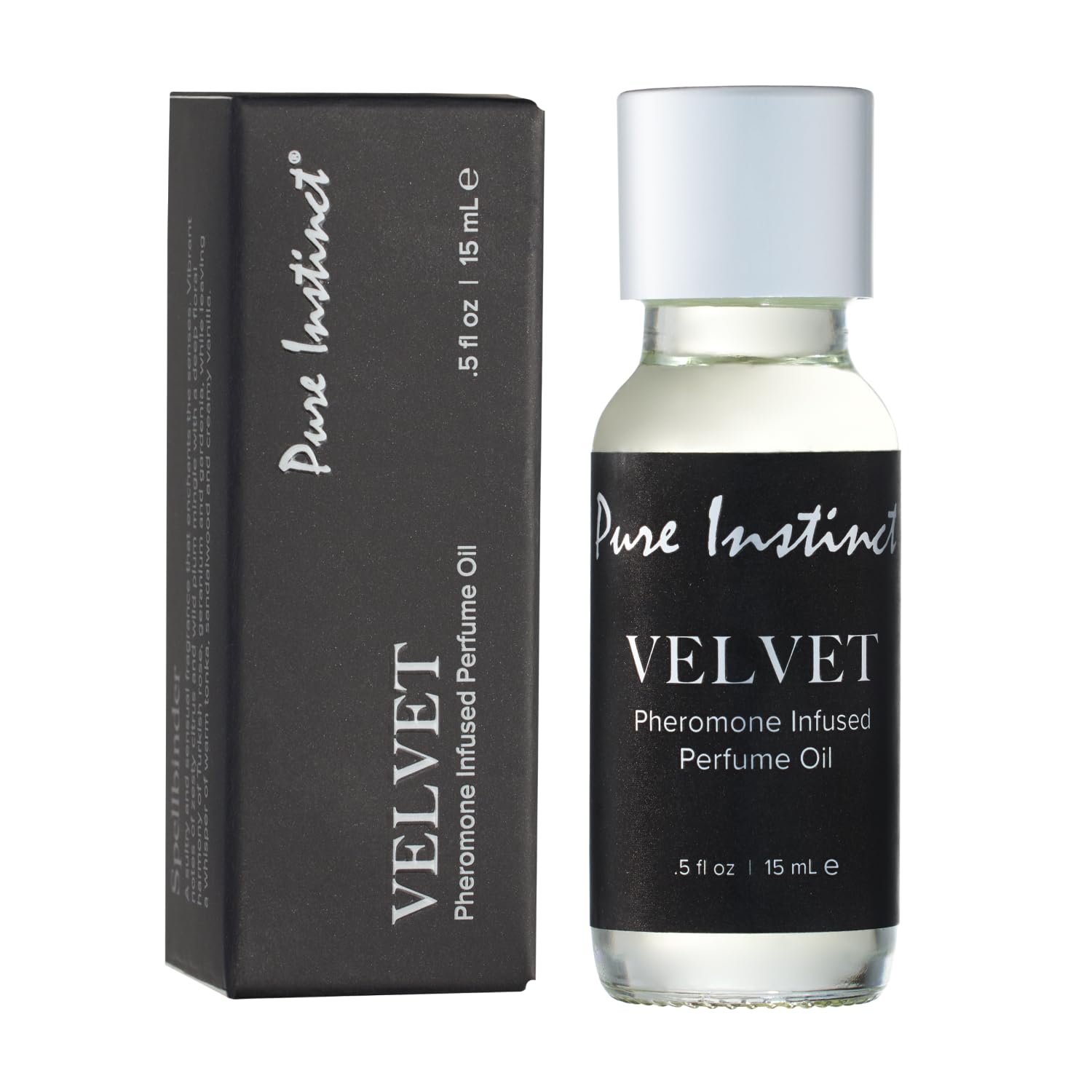 Pure Instinct Velvet bottle cap close-up, premium packaging for daily use.