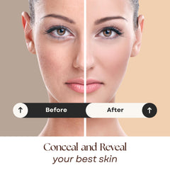 Pure Minerals foundation closeup texture with a light-reflecting finish.
