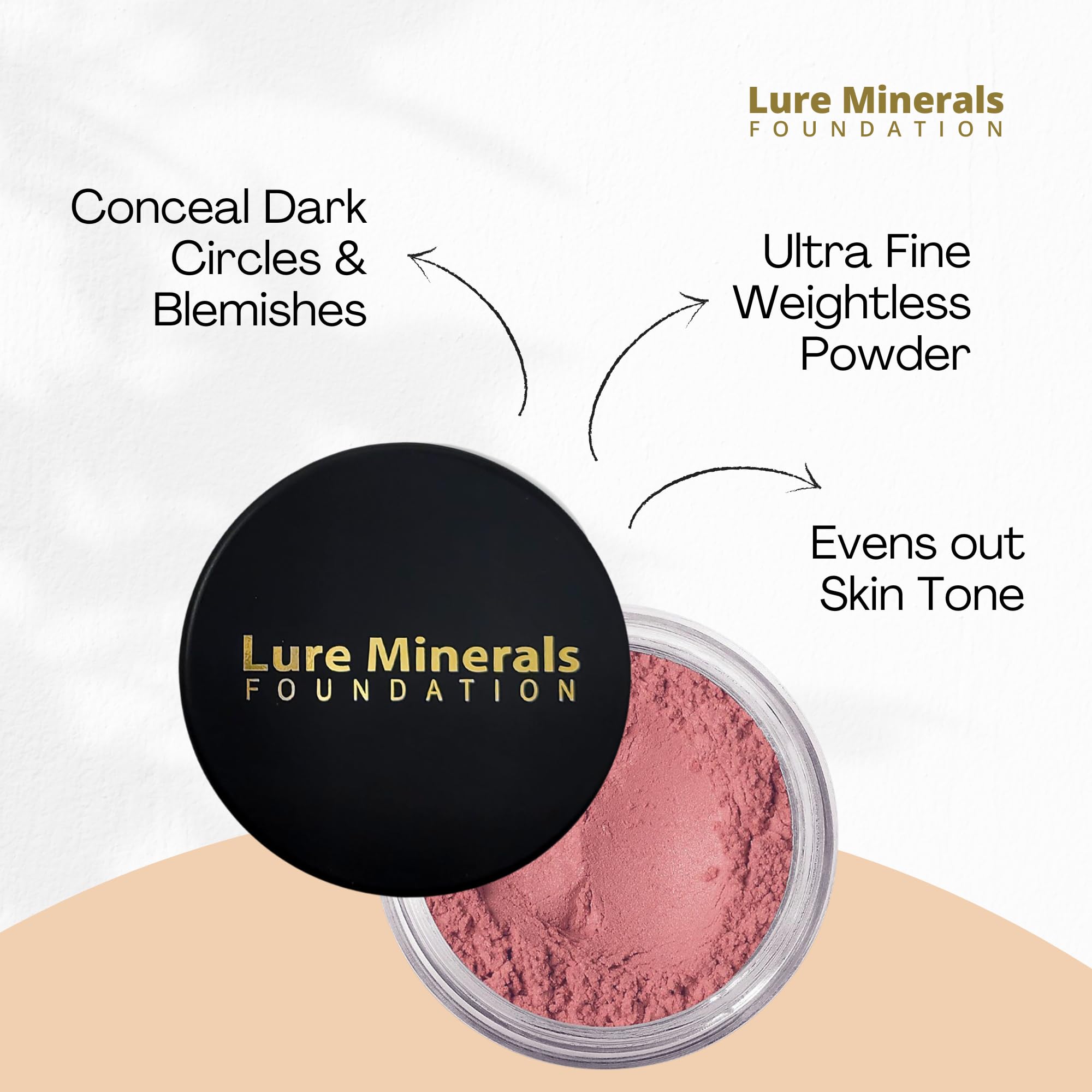 Pure Minerals ingredients natural minerals close-up on the jar.