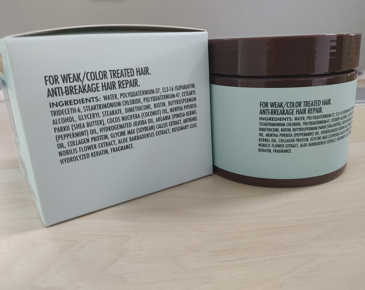 Voluminous, manageable hair achieved with Pure Nature Lux Spa Biotin Mask.