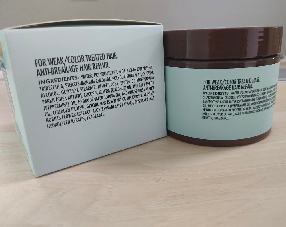 Voluminous, manageable hair achieved with Pure Nature Lux Spa Biotin Mask.