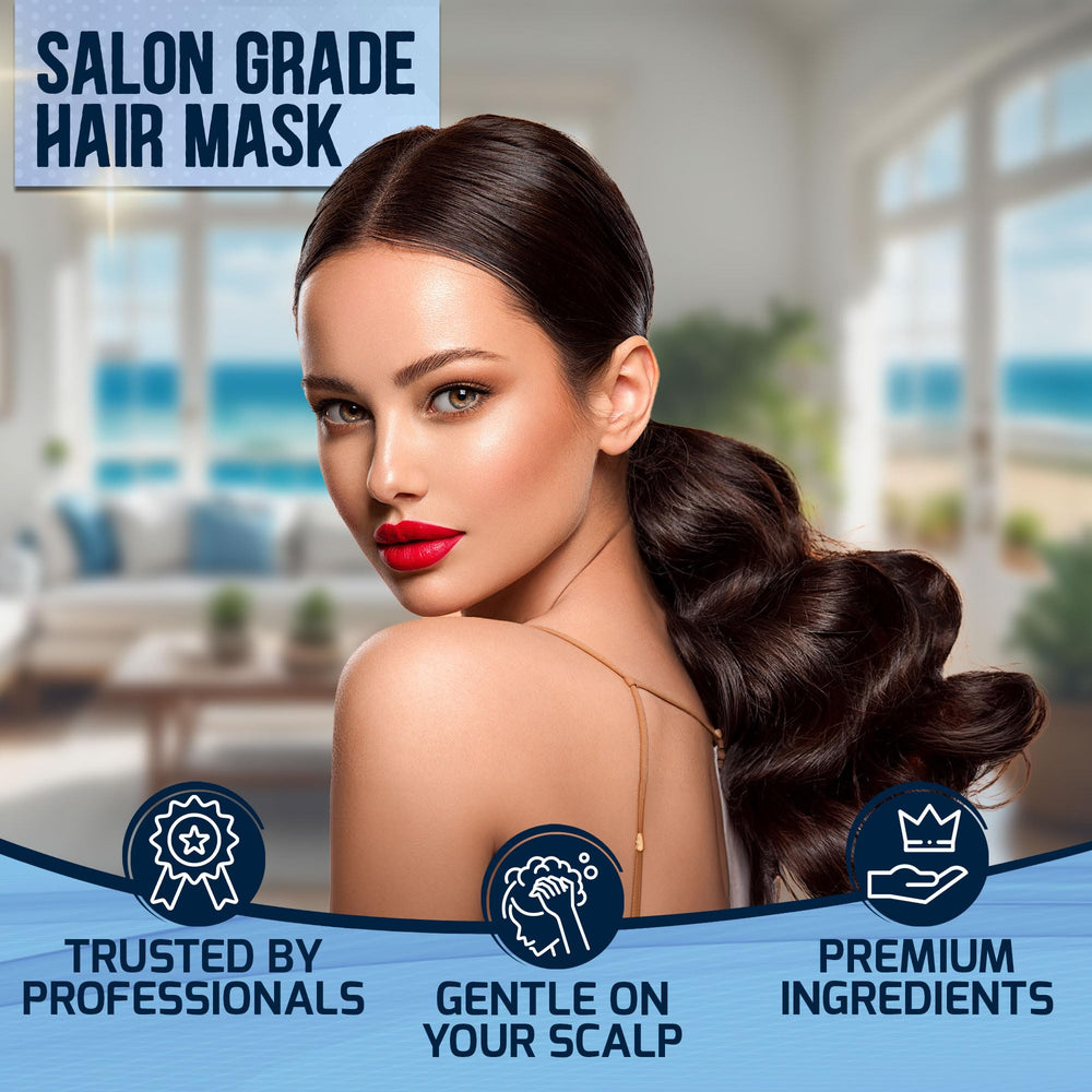 Close-up on split ends treated with Biotin Hair Mask shine boost.
