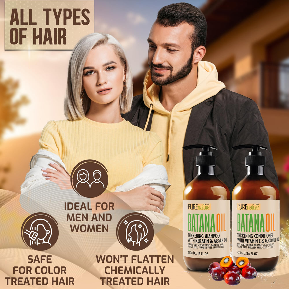 Frizz-control action on hair during styling with PURE NATURE LUX SPA
