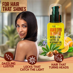 Hair strand coated with heat protection from Pure Nature Lux Spa serum.