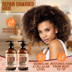 Pure Nature Lux Spa keratin conditioner smoothing hair after use