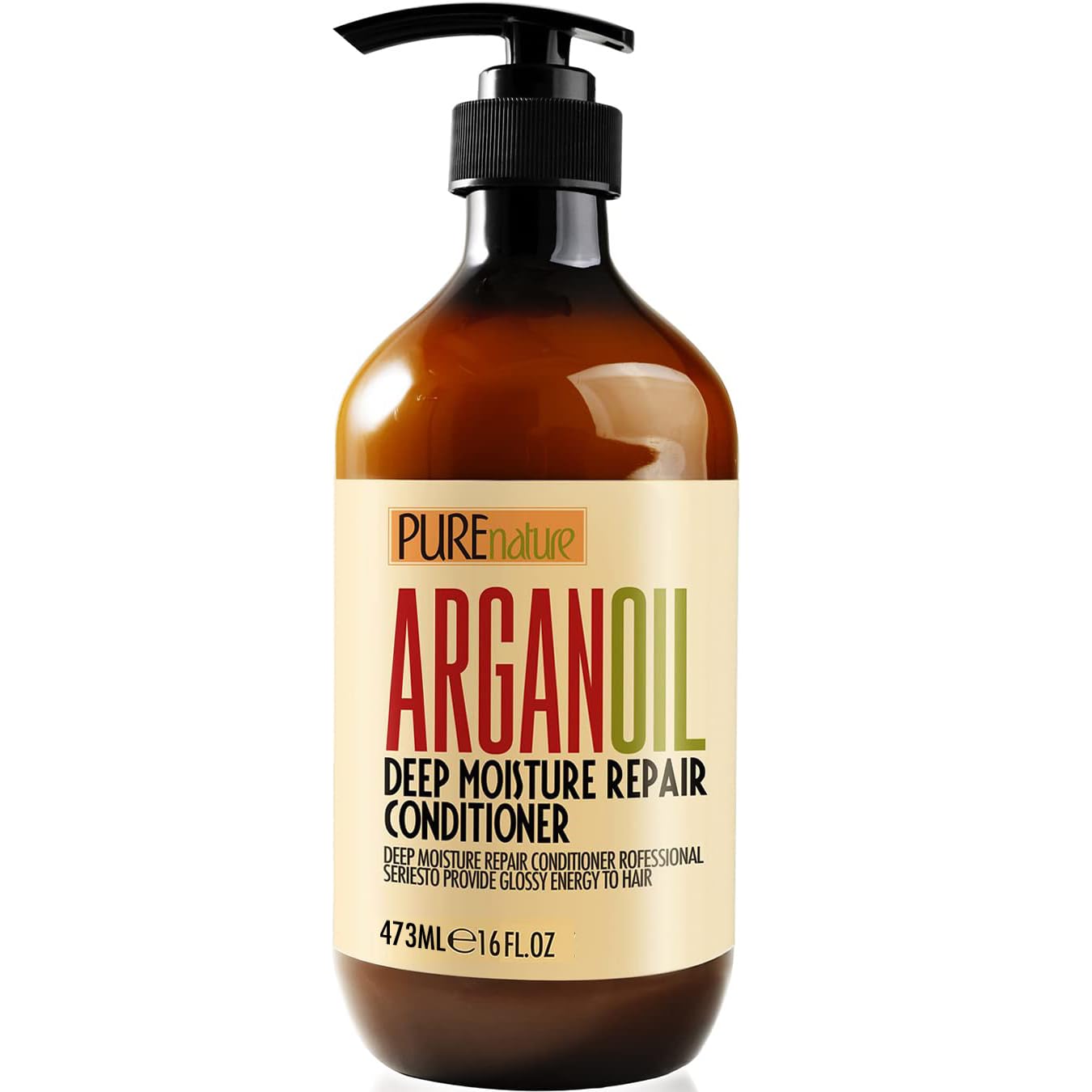 Pure Nature Lux Spa Moroccan Argan Oil Conditioner bottle delivers shine and moisture for dry hair