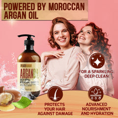 Rich lather from Pure Nature Lux Spa Moroccan Argan Oil Shampoo cleanses while preserving moisture