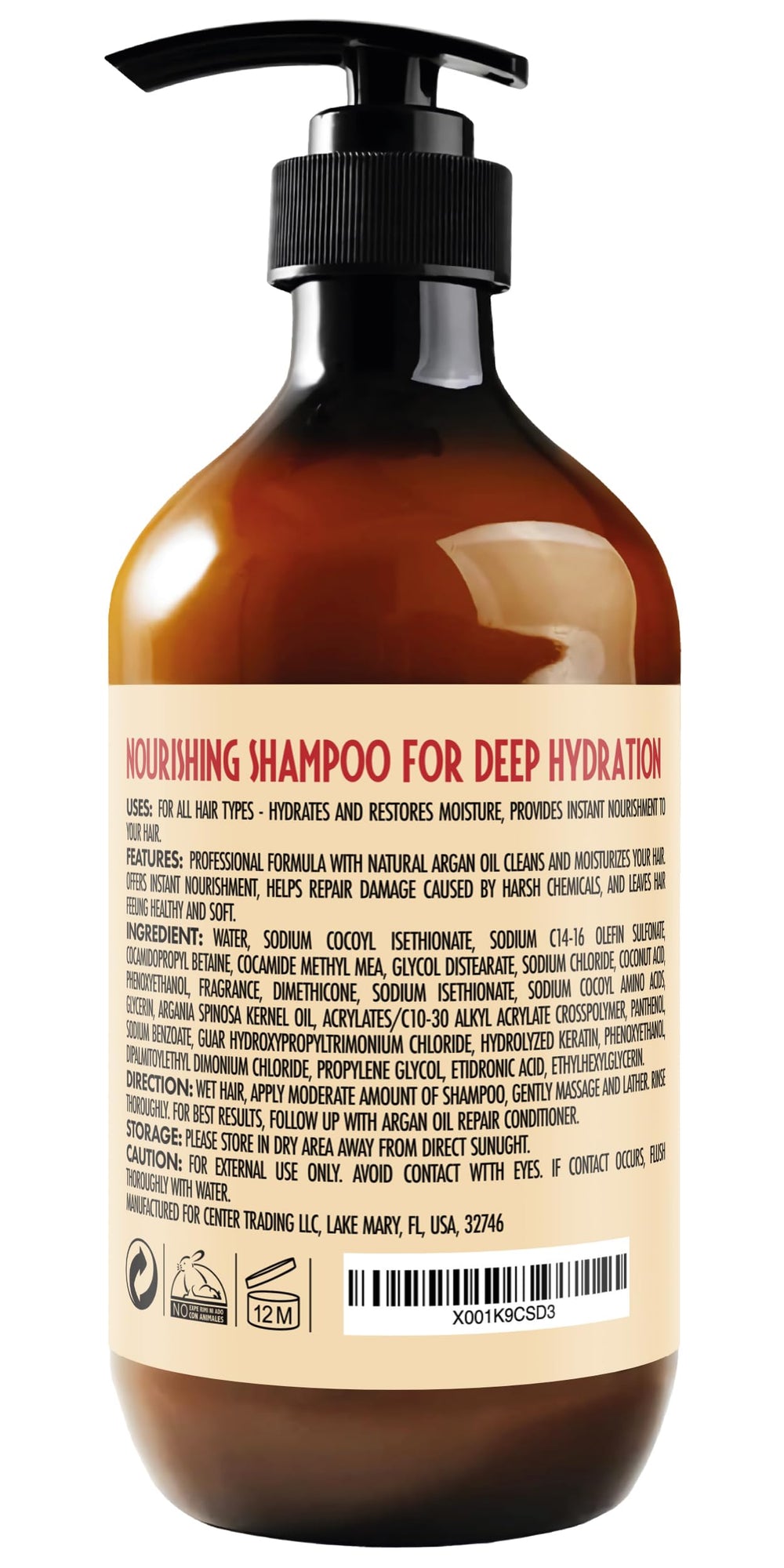Spa-grade cleansing experience with Pure Nature Lux Spa Moroccan Argan Oil Shampoo