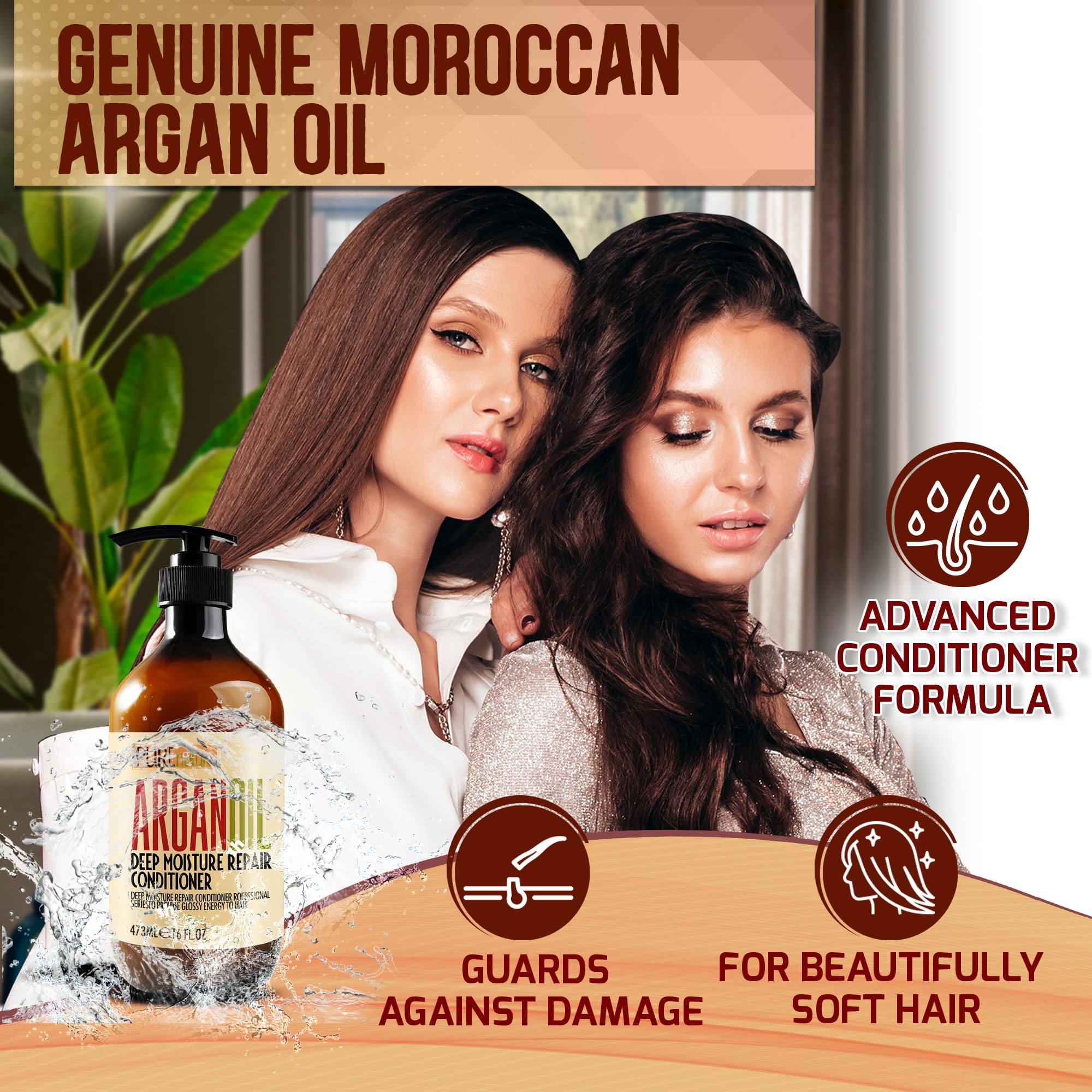Pure Nature Lux Spa sulfate-free formula label highlights gentleness for all hair types
