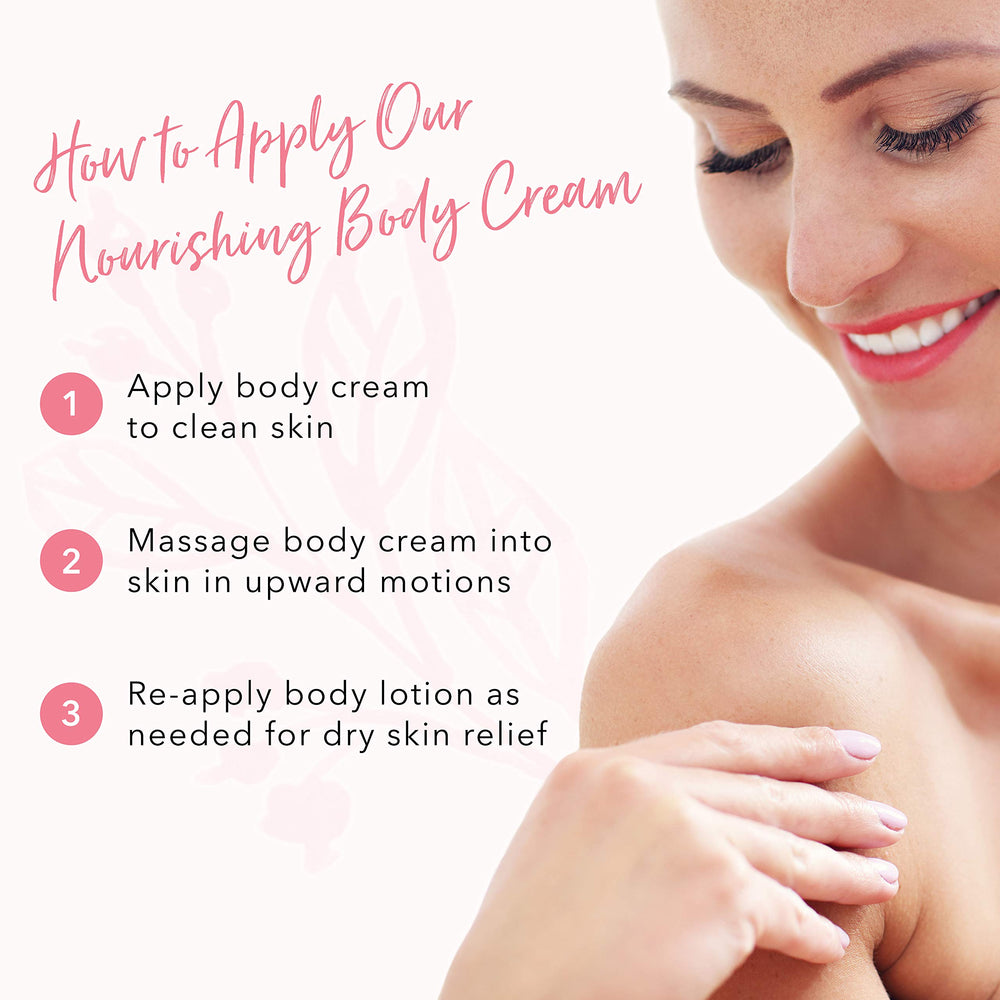 Packaging of 100% PURE Nourishing Body Cream with lavender notes