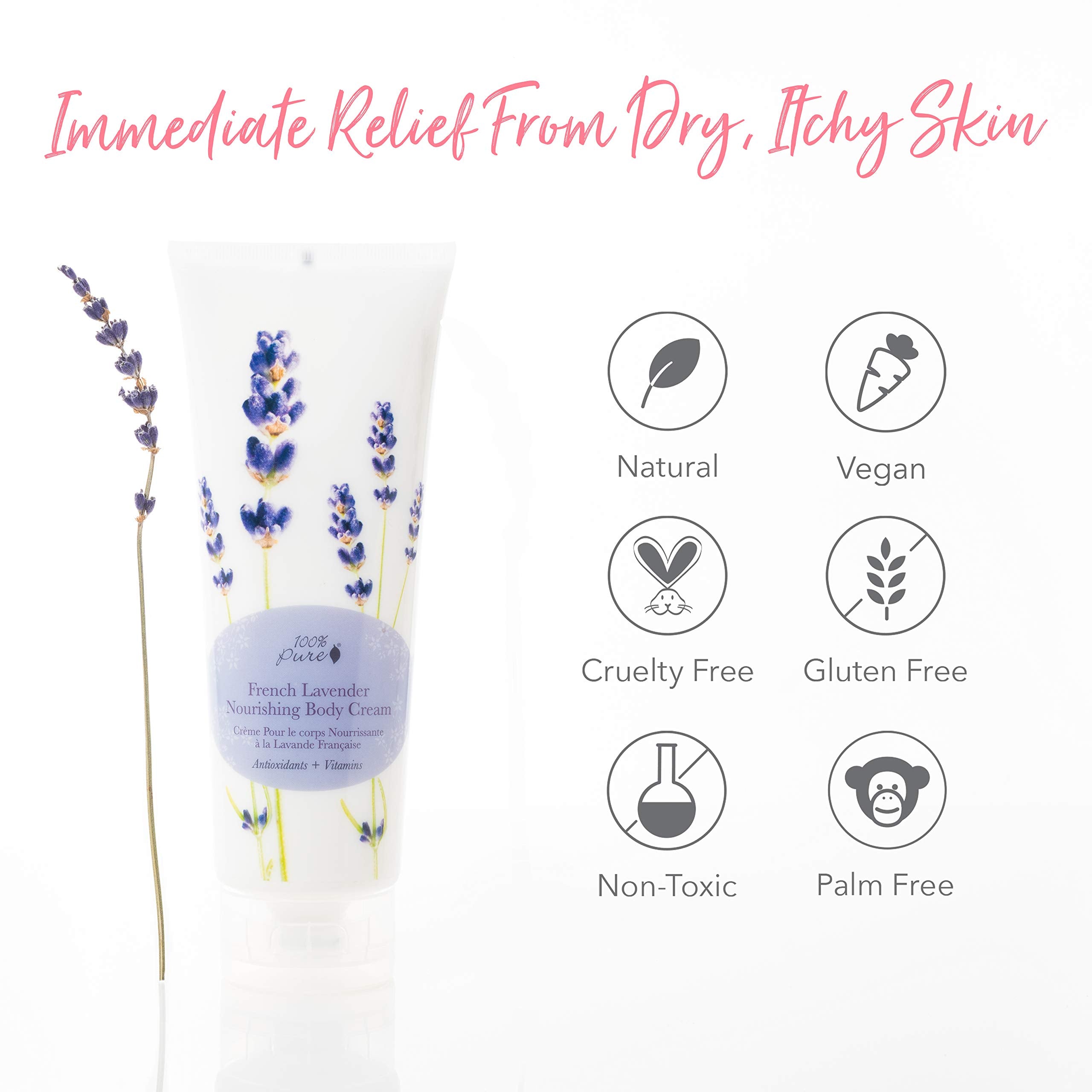 Vegan, cruelty-free, USA-made label on 100% PURE product