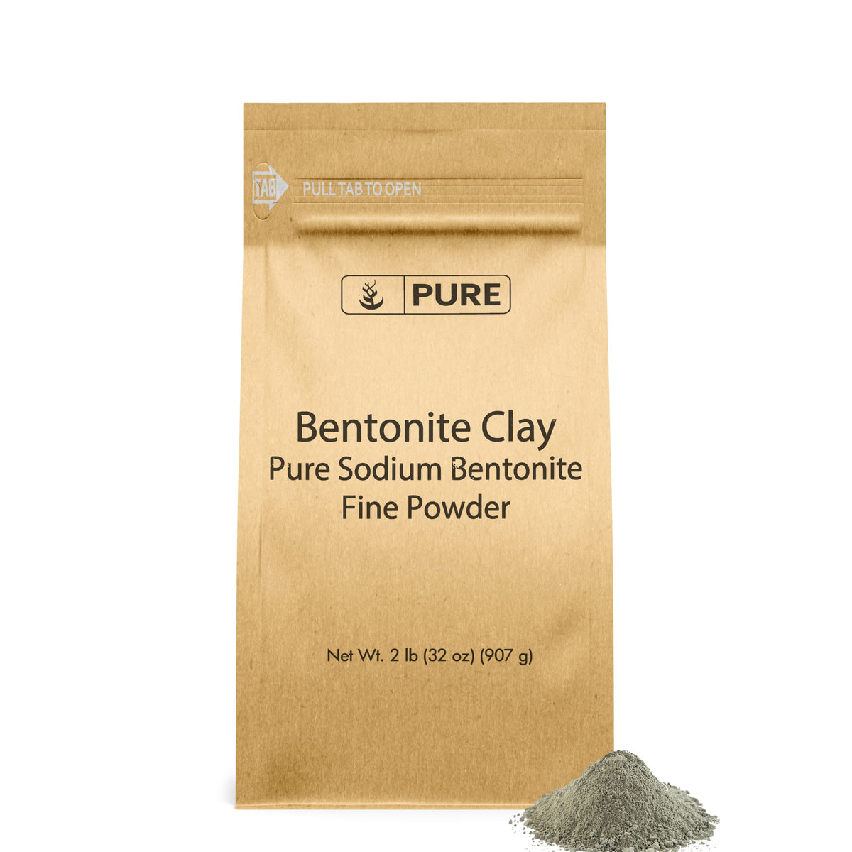 Pure Original Ingredients Bentonite Clay packaging shown for gentle skincare prep and purity.