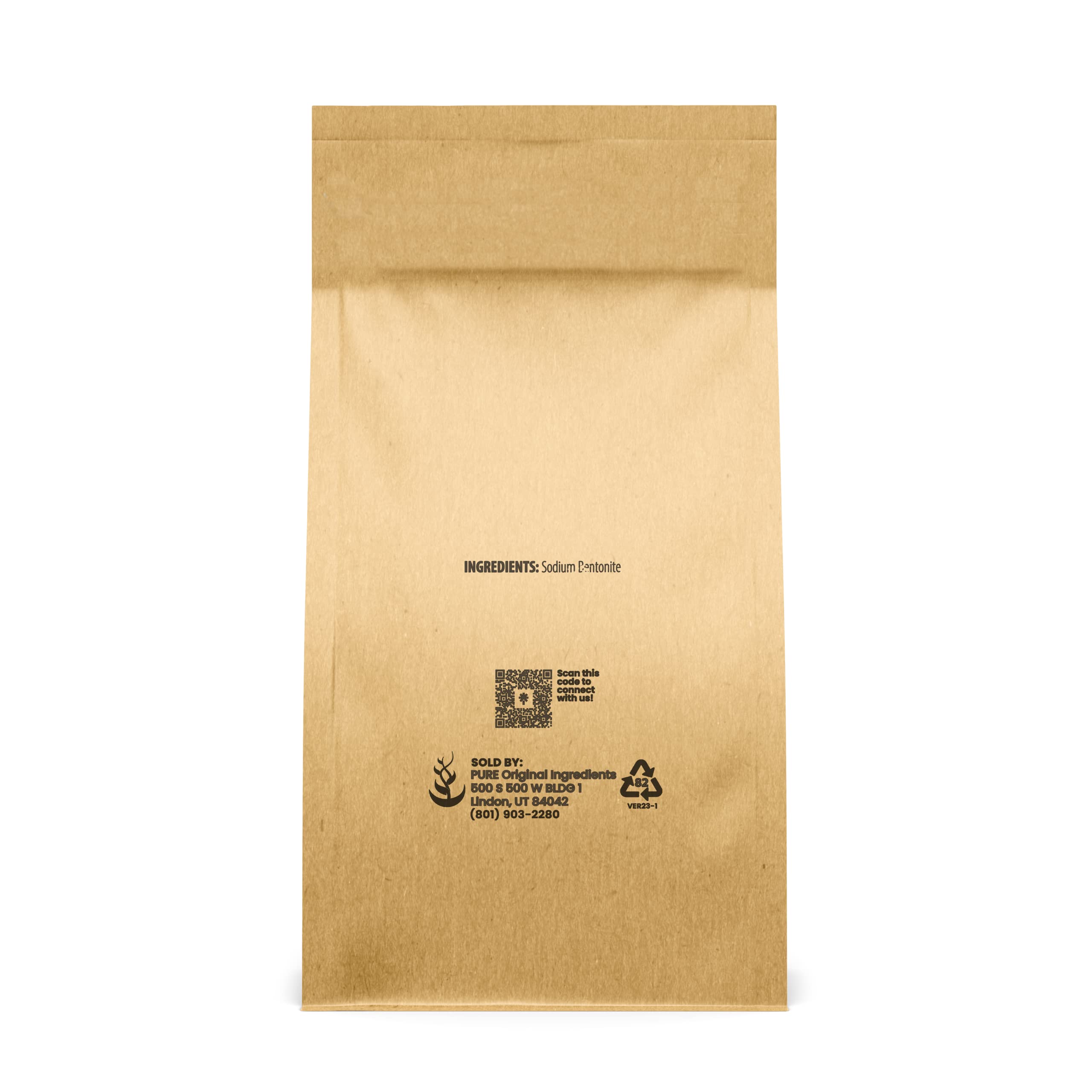 Pure Original Ingredients Bentonite Clay fine powder ready for DIY skincare mixtures.