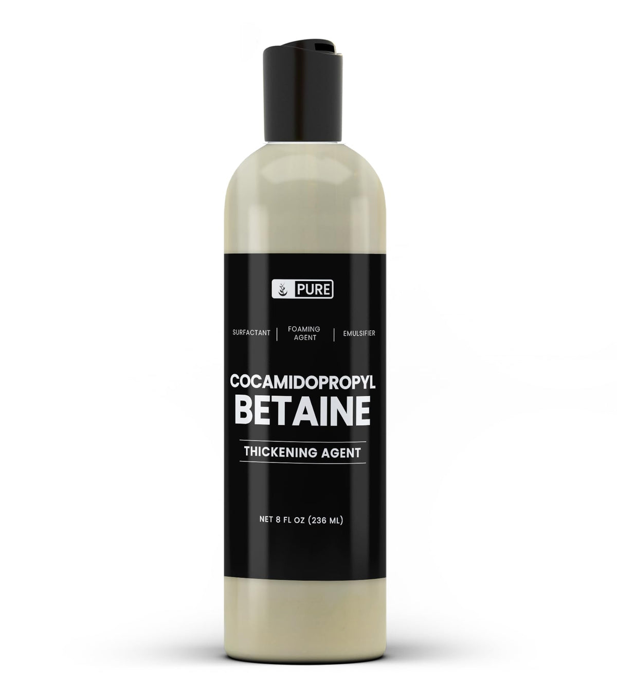 PURE ORIGINAL INGREDIENTS Cocamidopropyl Betaine bottle highlights pure, coconut-derived cleansing power for gentle formulations