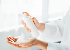Foamy-lather shot reveals gentle lather from Cocamidopropyl Betaine in PURE ORIGINAL INGREDIENTS