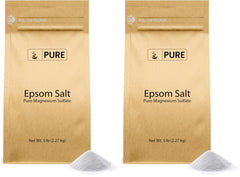 Pure Original Ingredients Epsom Salt bulk bag shown for easy soaking and value