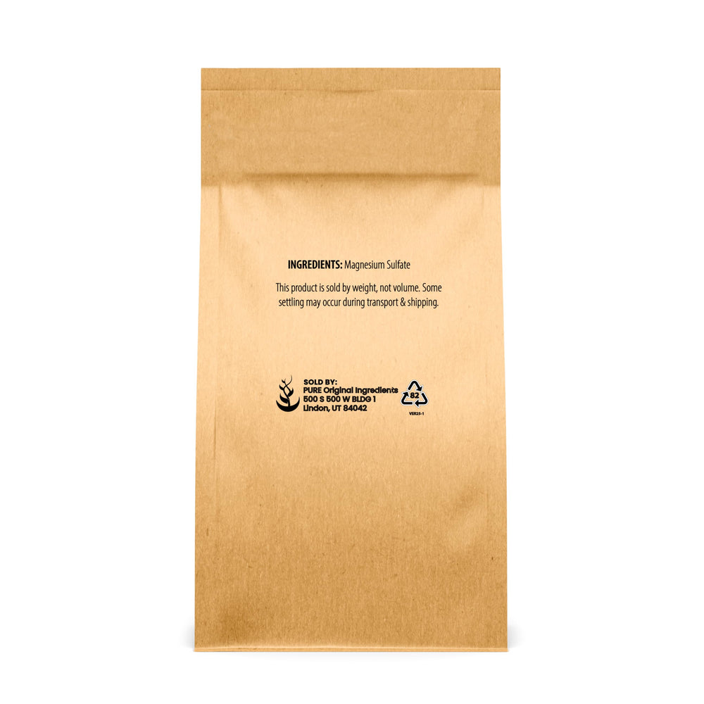 Pure Original Ingredients Epsom Salt crystal close-up highlighting purity