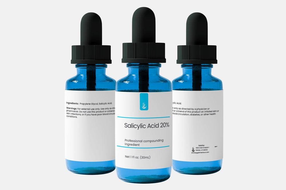 Propylene glycol and salicylic acid visual, essential components for formulas