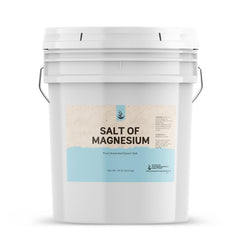 Pure Original Ingredients salt of magnesium in a 5-gallon bucket for versatile bath soaks.