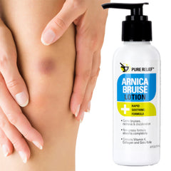 Pure Relief Arnica Cream bruising action reduces visible bruises.