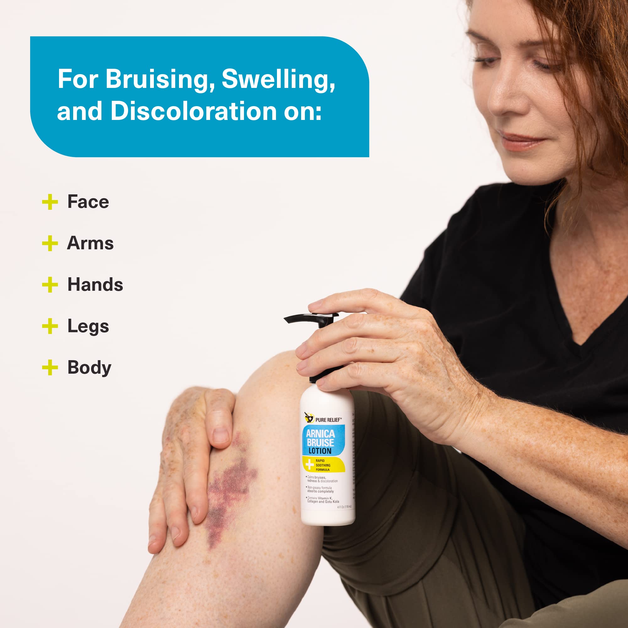 Pure Relief Arnica Cream collagen support for firmer skin.