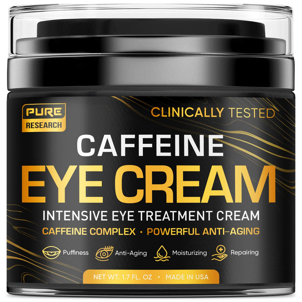 Pure Research caffeine eye cream under-eye hydration for daily use