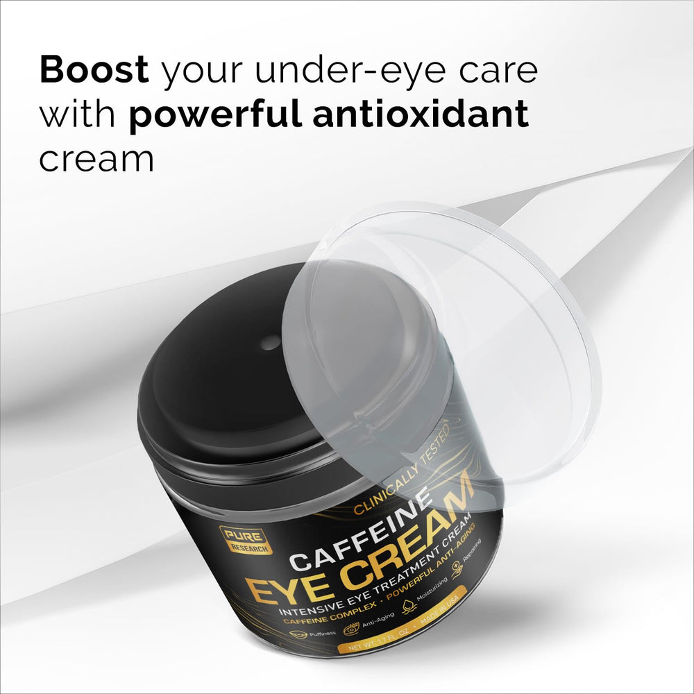 Pure Research caffeine eye cream supports daily eye care