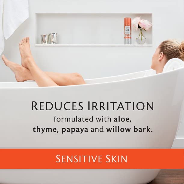 Pure Silk Shaving Cream with rust-proof aluminum bottom can in shower