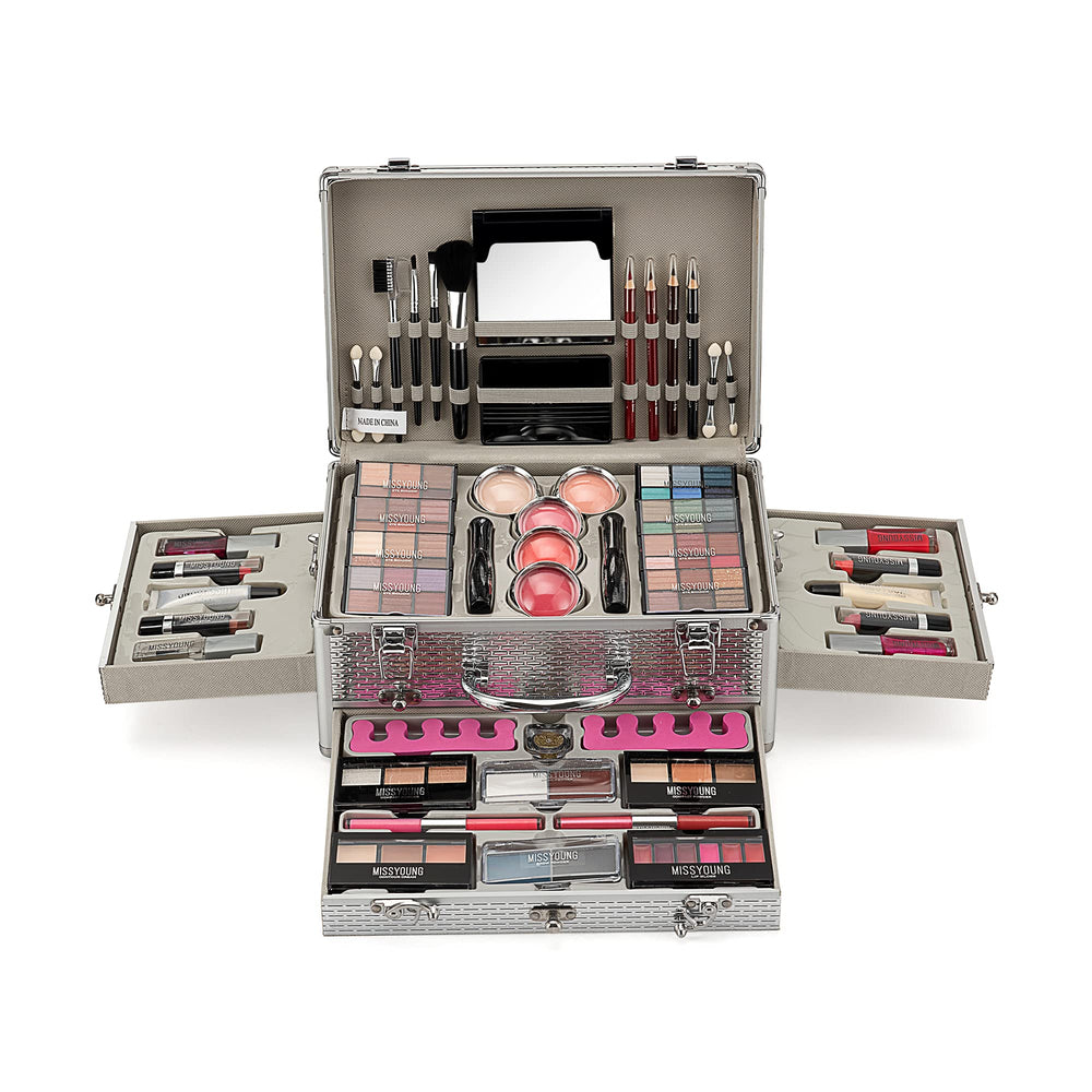 Pure Vie all-in-one makeup kit case, travel-ready for effortless touch-ups on the go