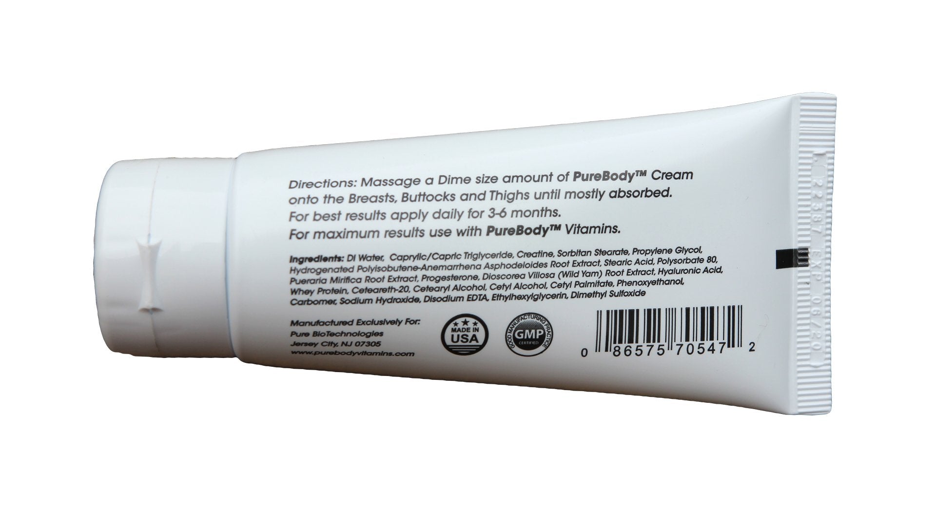 Pure BioTechnologies PureBody Cream packaging for daily moisturization.
