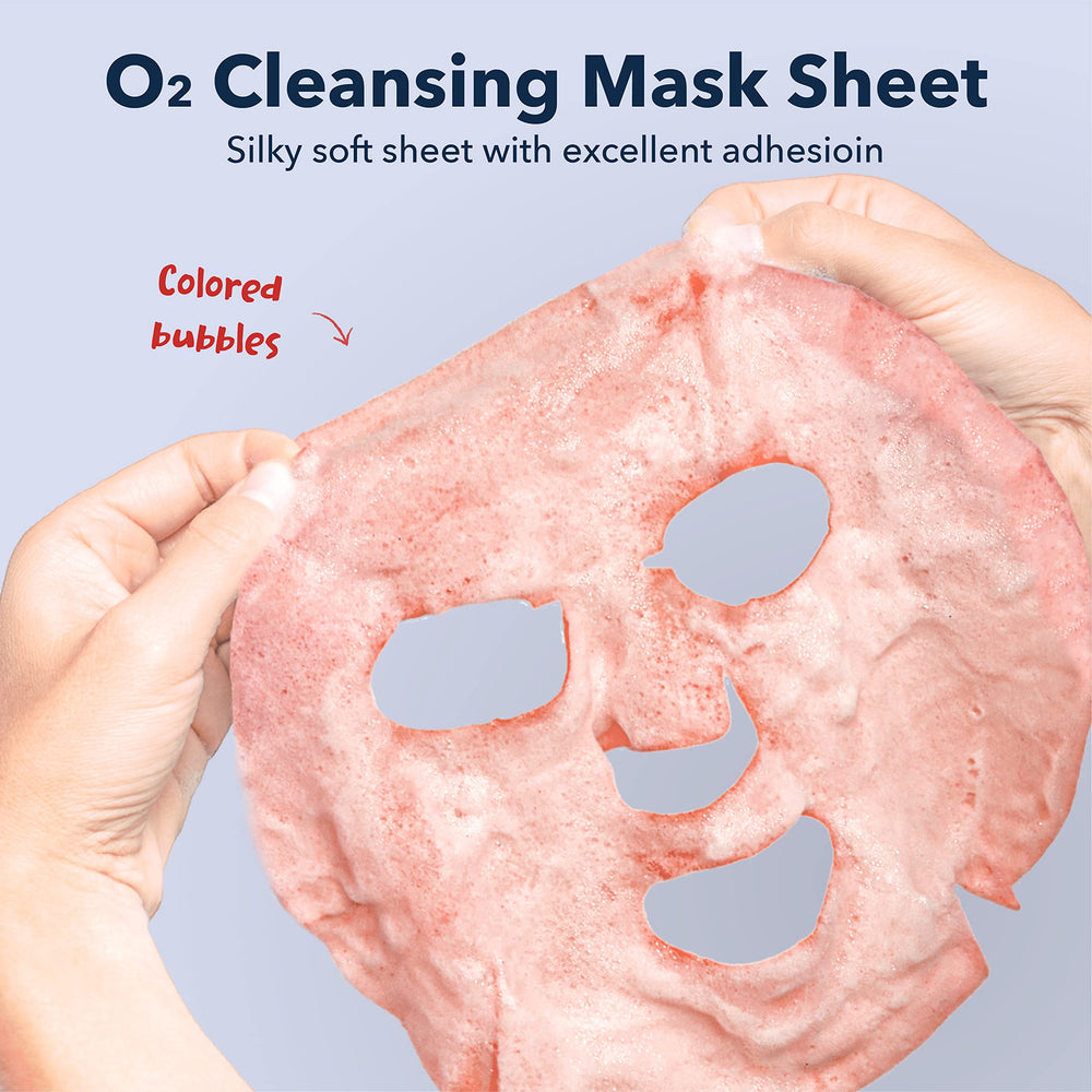 Purederm Peach O2 Bubble Mask ingredients list close-up.