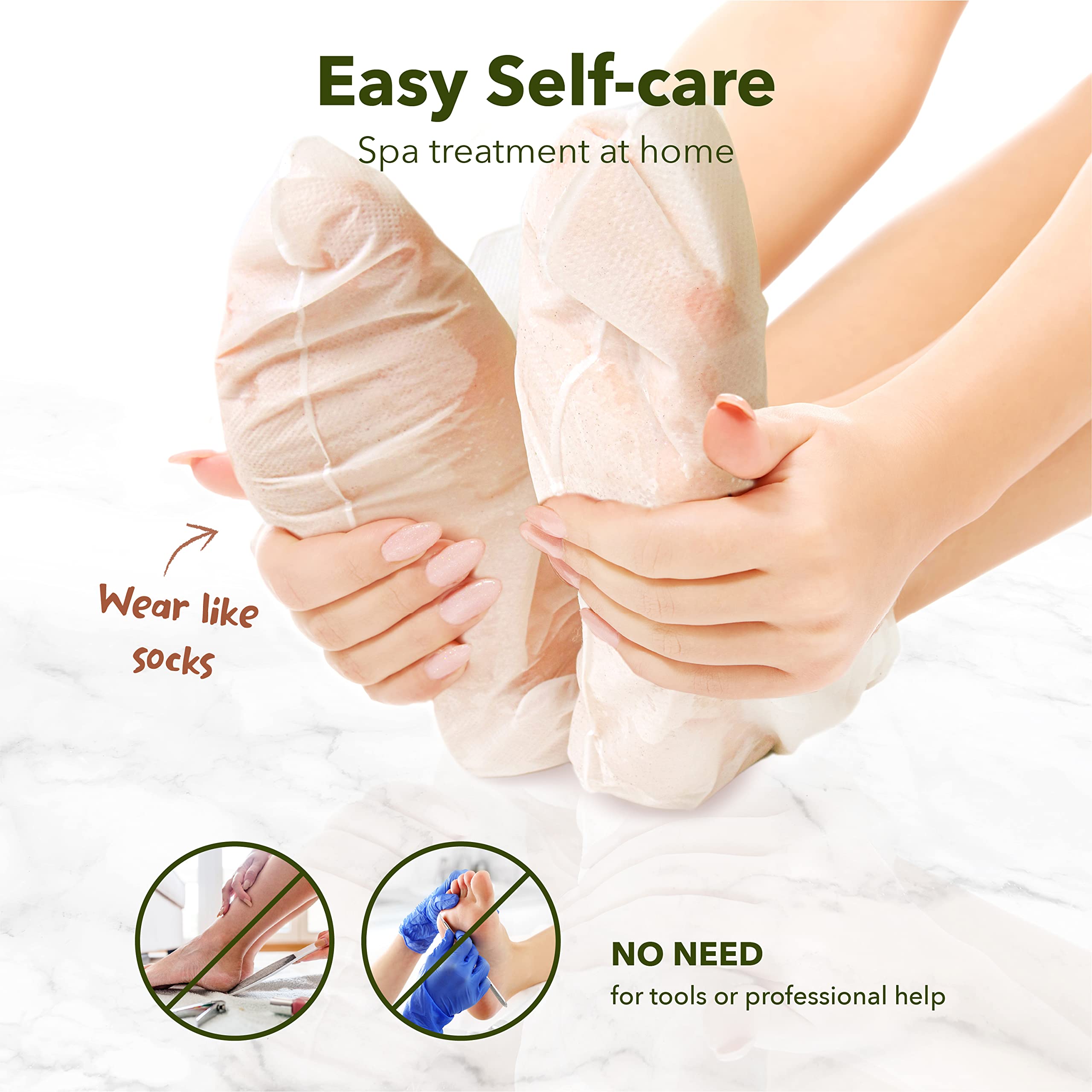 Purederm Shiny Soft Foot Peeling Mask packaging label closeup
