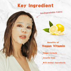 Purederm vegan vitamin sheet mask unfolded and ready for use