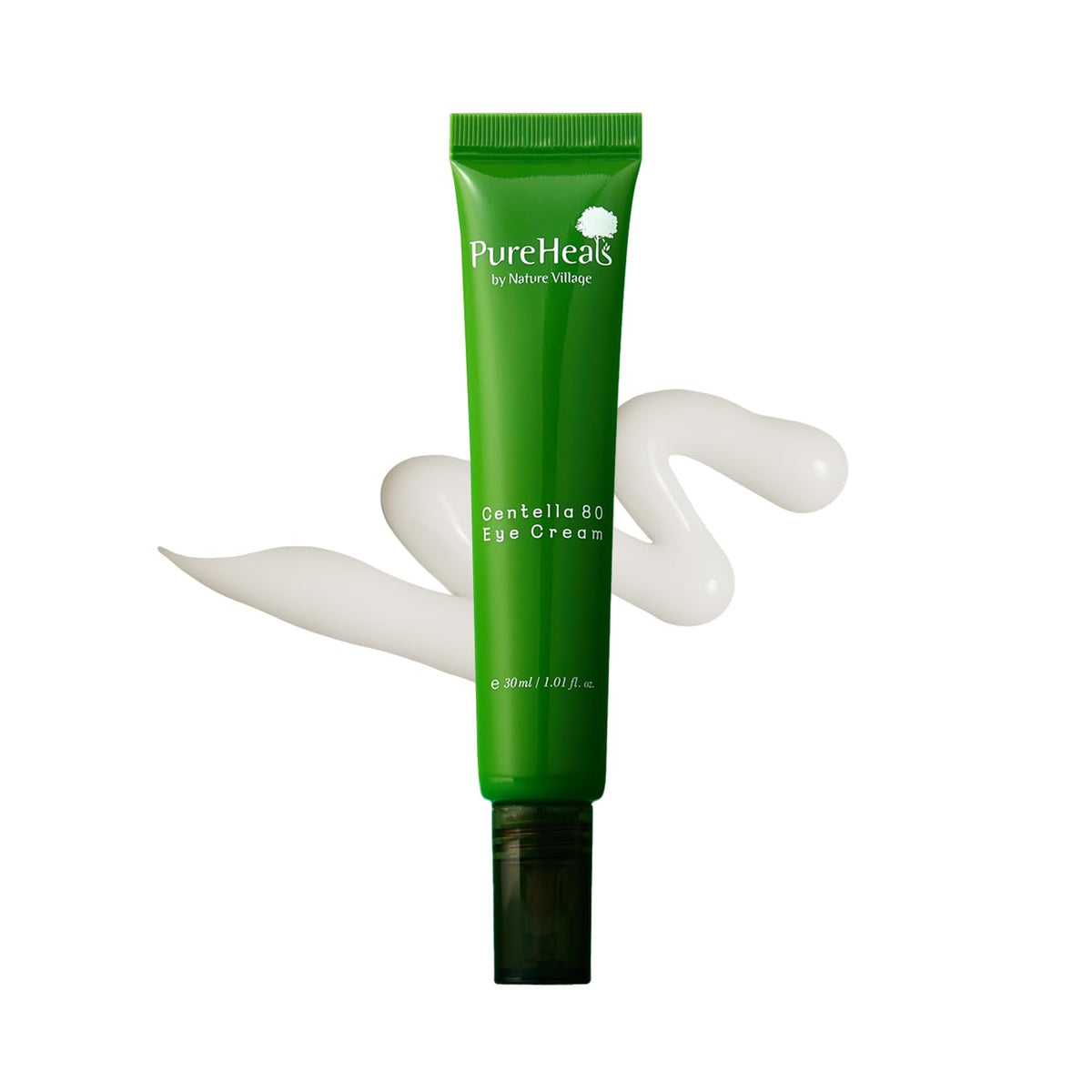 Pureheal's Centella 80 Eye Cream bottle close-up for easy nightly application.