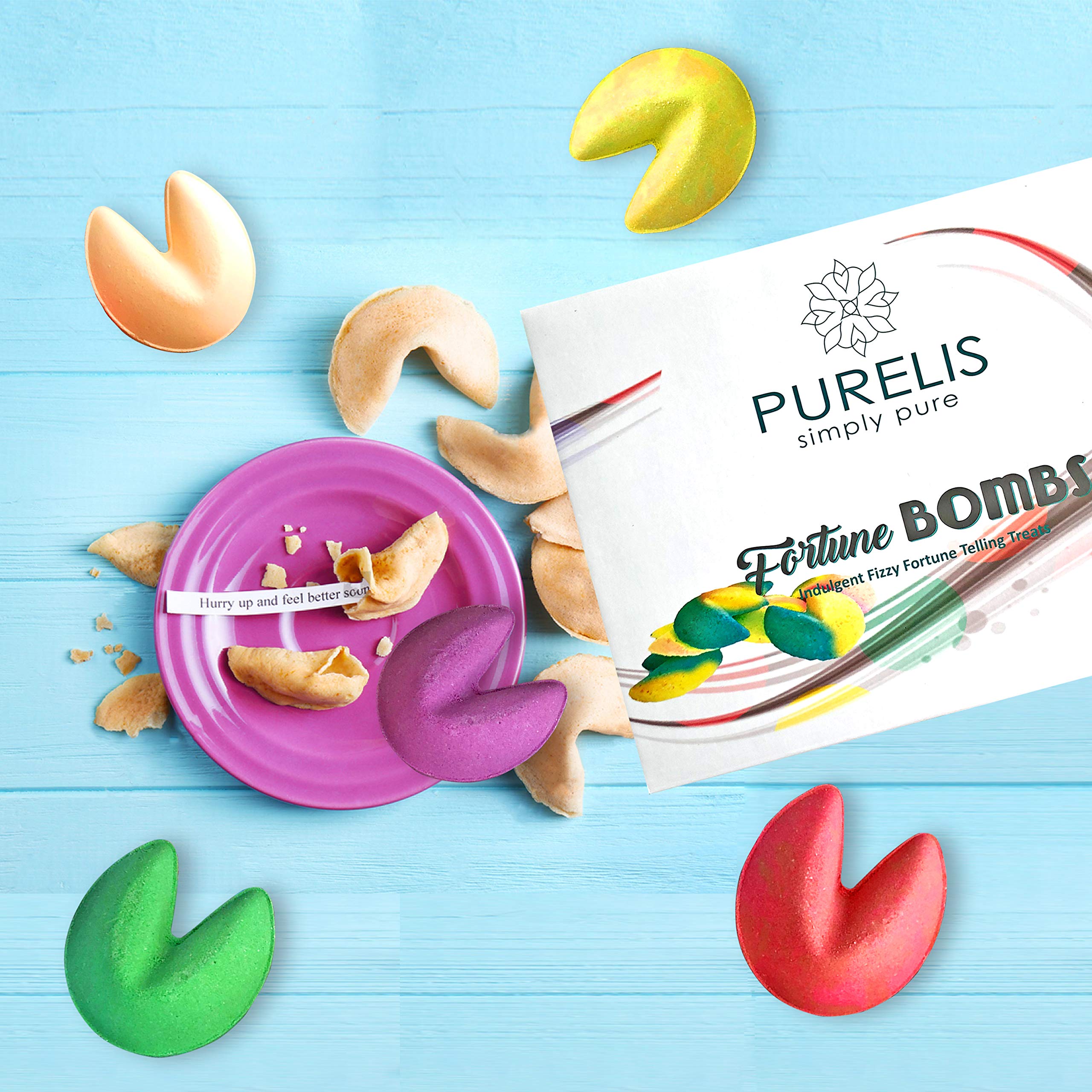 Purelis Naturals bath bomb with skin-loving ingredients for a nourishing soak