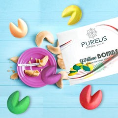 Purelis Naturals bath bomb with skin-loving ingredients for a nourishing soak