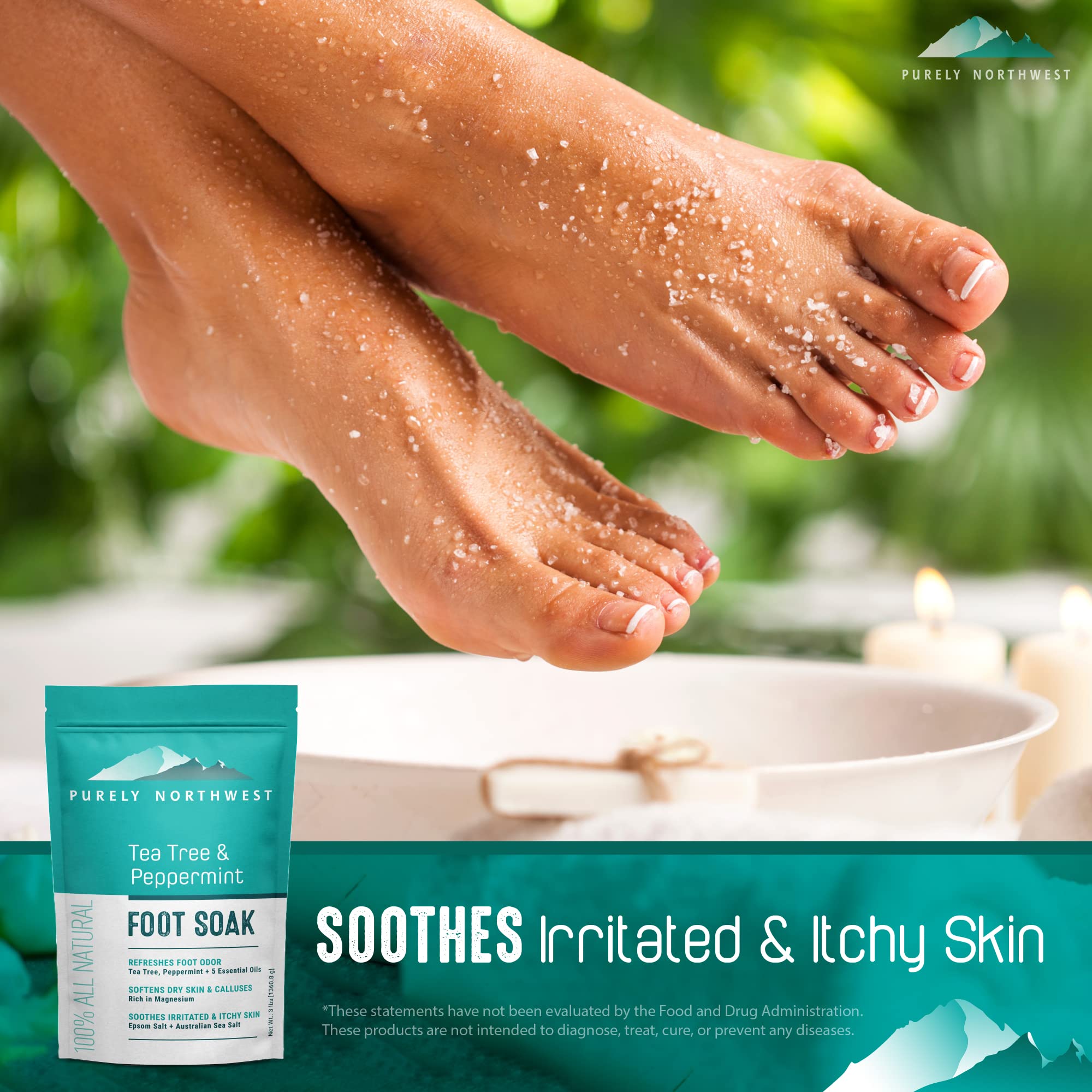Purely Northwest Foot Calluses Softening Soak closeup