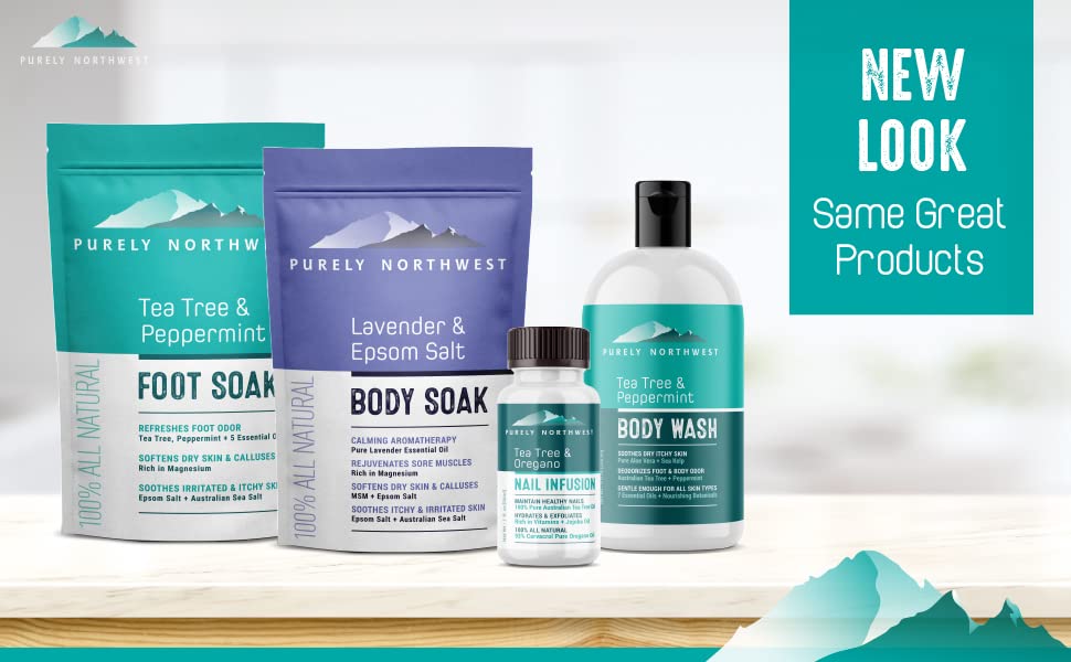 Purely Northwest Foot Spa Ready demonstrates easy at-home treatment.