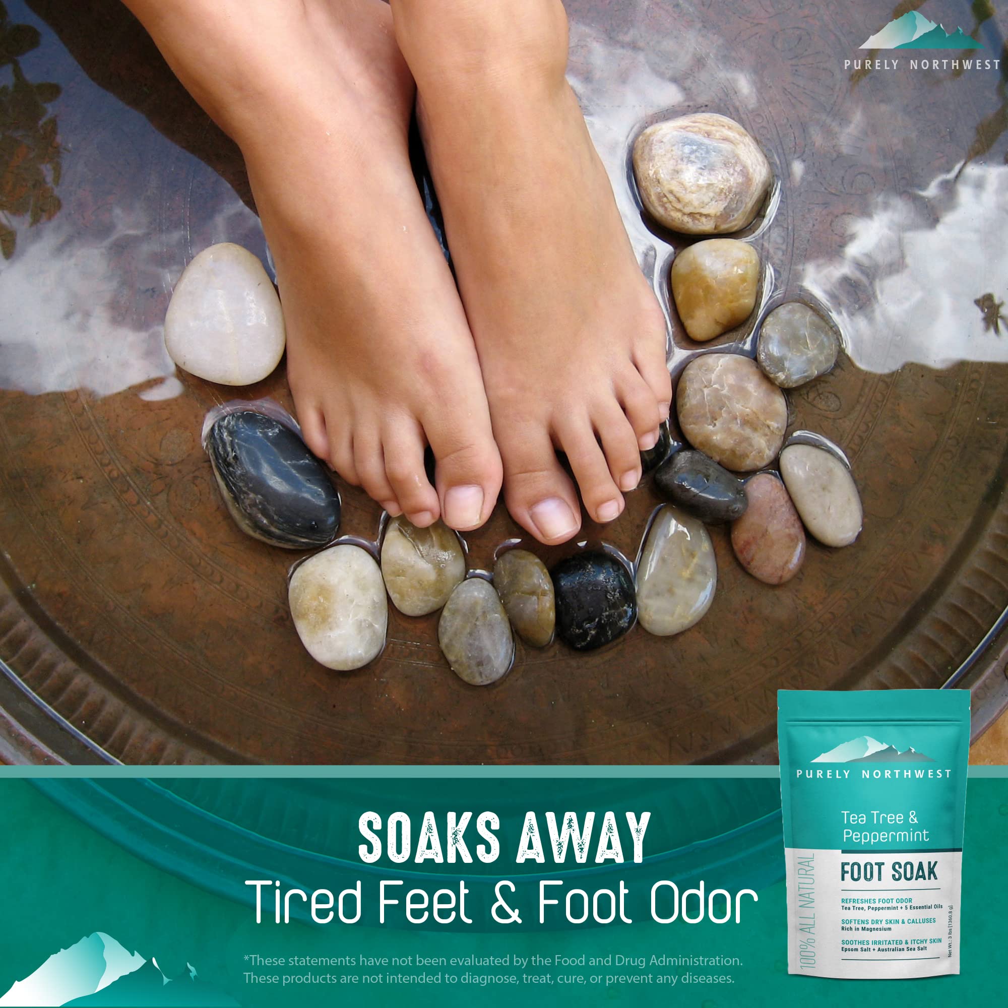 Purely Northwest Tea Tree Foot Soak sea salt from Australia
