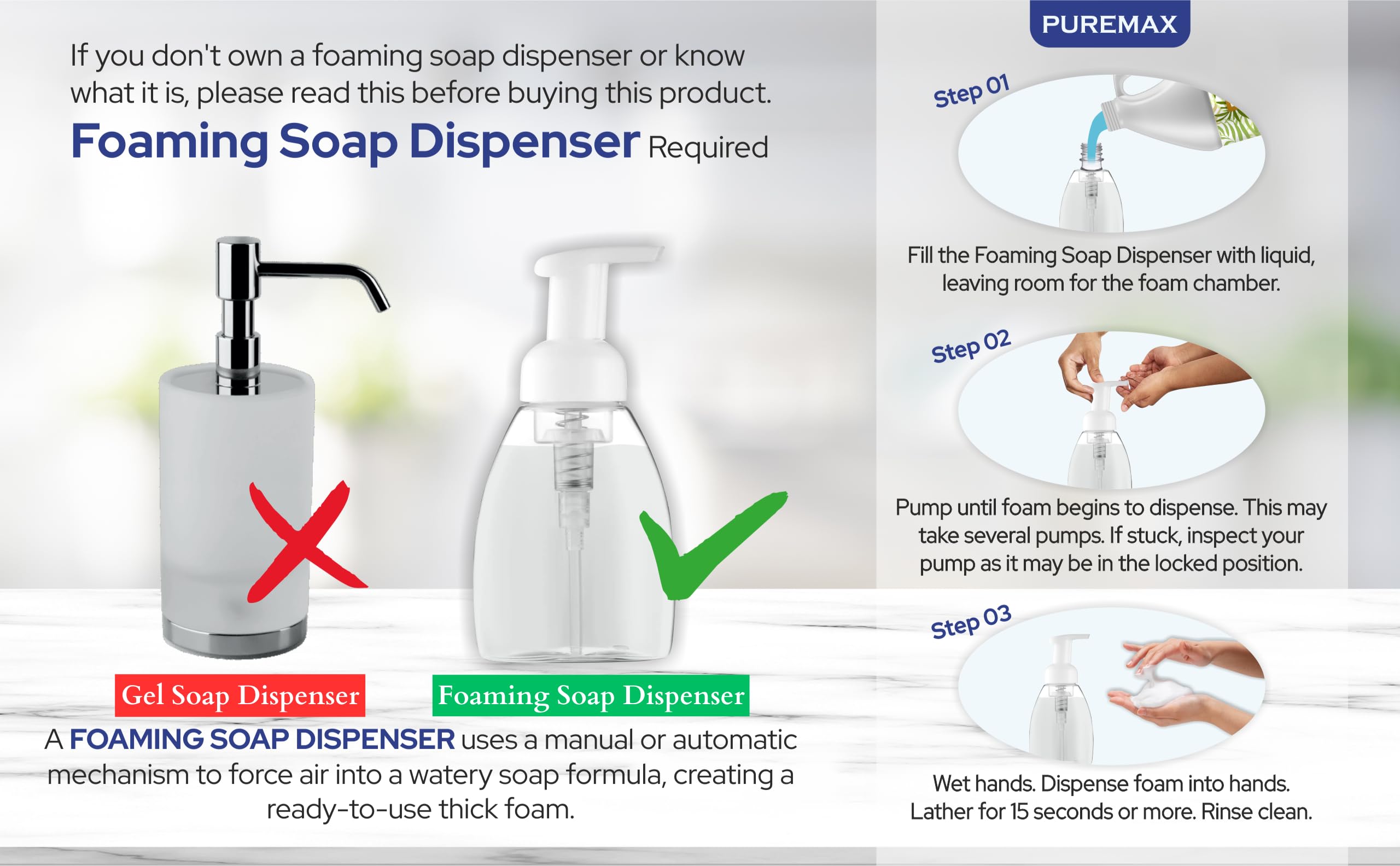 Foaming soap in bathroom setting highlighting gentle cleansing and aroma.