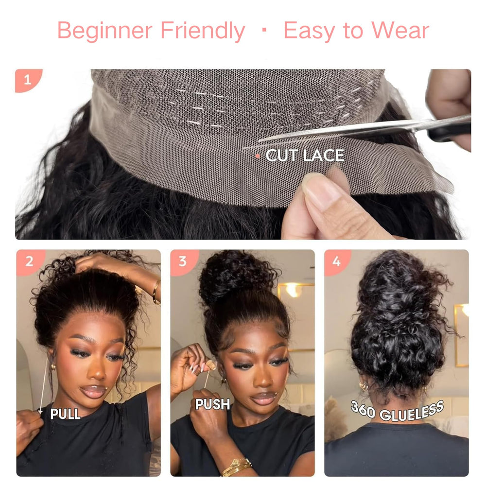PureMiss adjustable drawstring cap wig for beginner-friendly fit