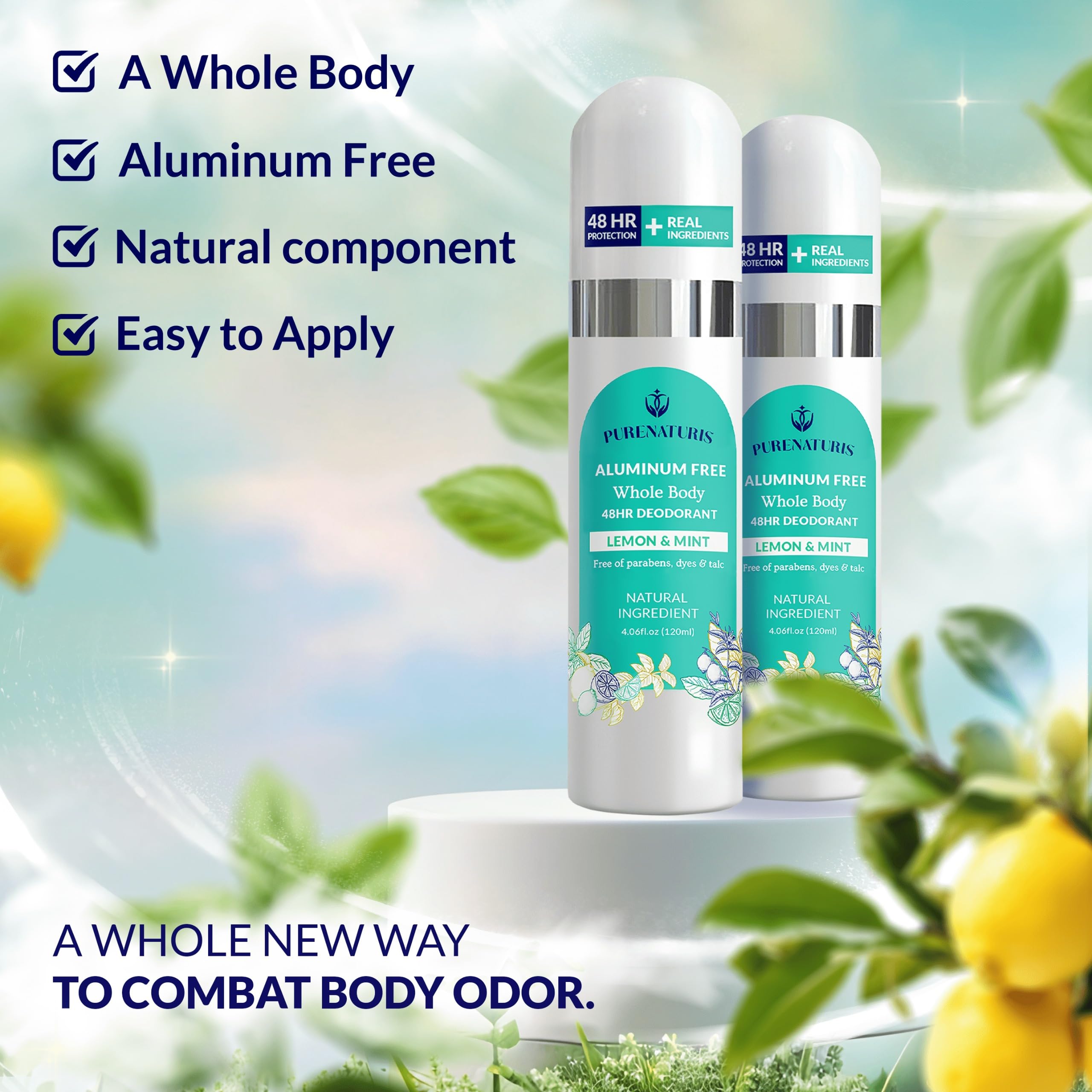 PureNaturis-48hr-freshness supports long-lasting freshness throughout the day.