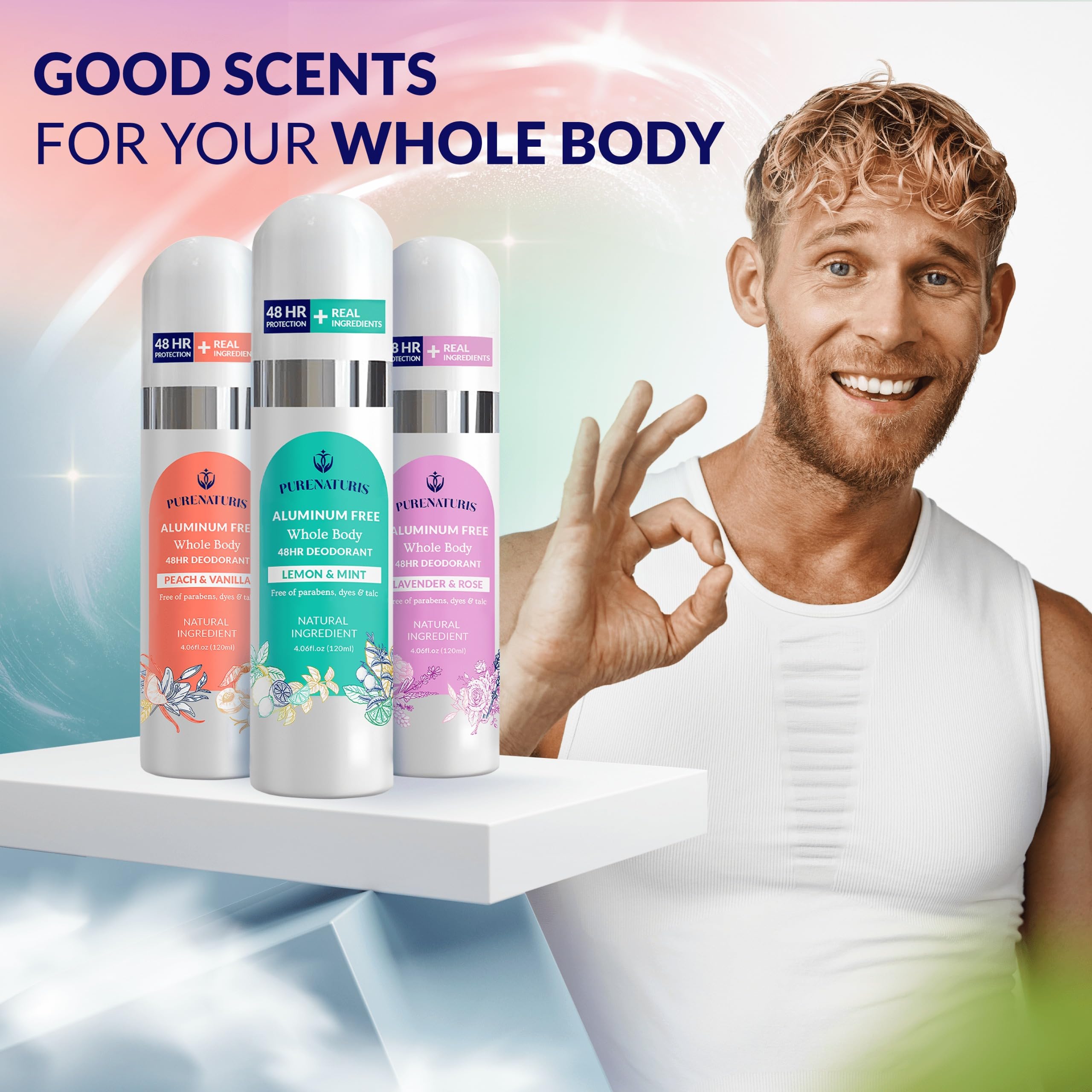 PureNaturis spray-underboob-use for comfortable all-day moisture and odor control.