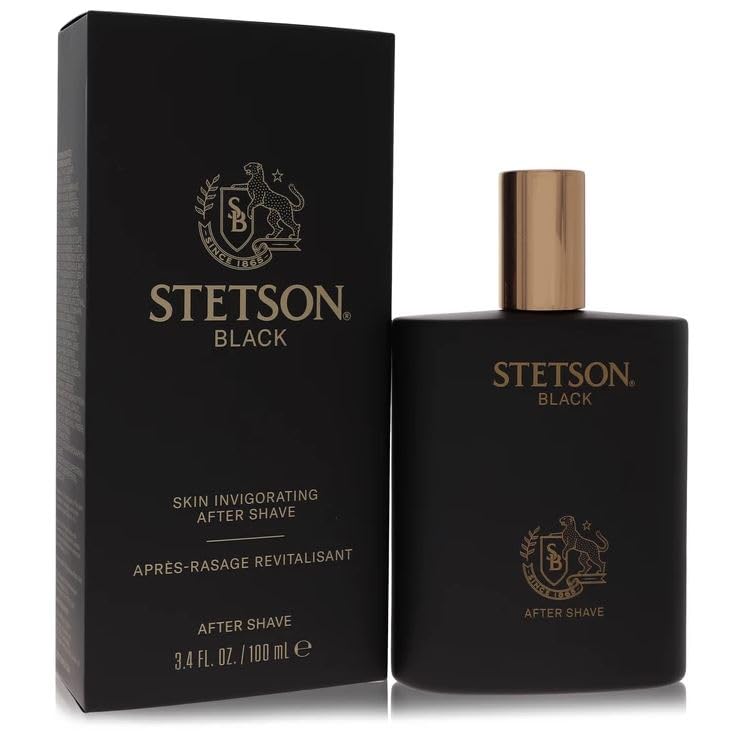 PureScents Stetson Black packaging close-up for travel-friendly presentation