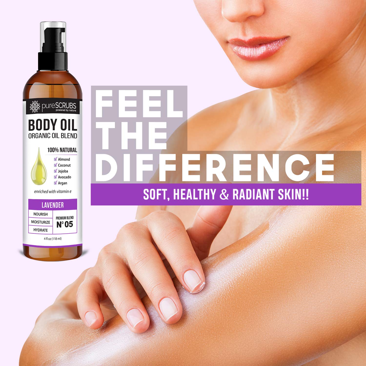 PureSCRUBS bath time oil drops for a relaxing soak.