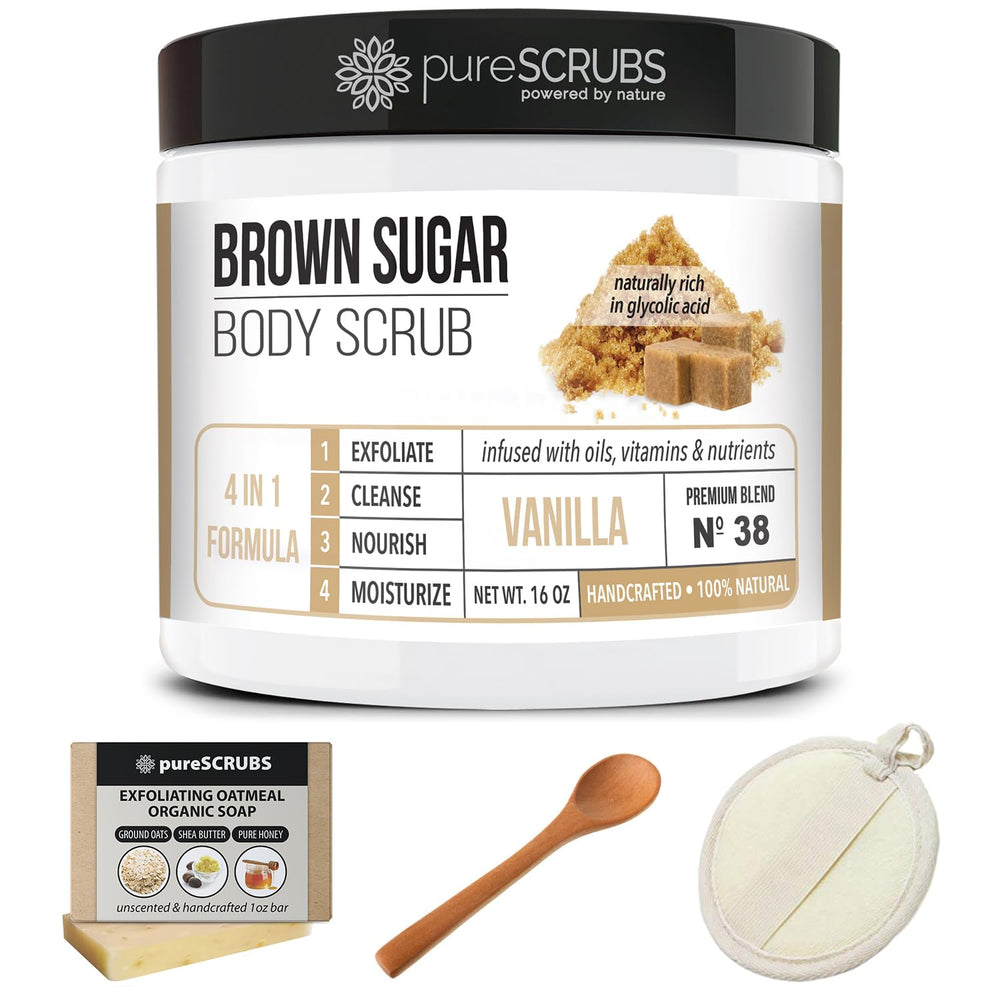 PureSCRUBS boutique packaging emphasizes handcrafted quality and care