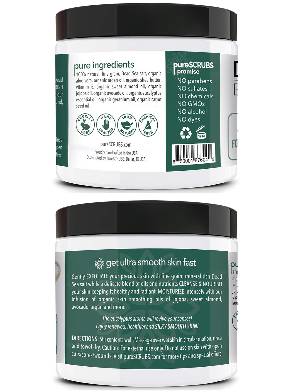 PureSCRUBS wooden spoon for easy, mess-free scrub scooping.