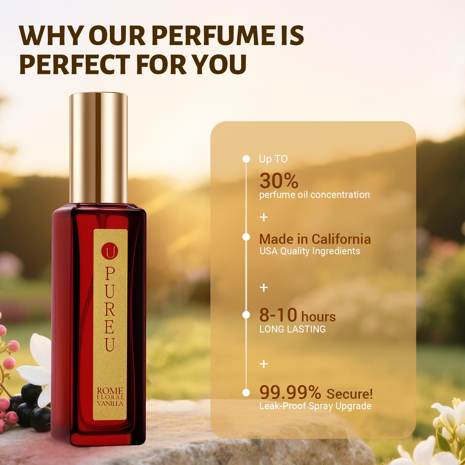 PUREU Vanilla Perfume long-lasting scent ideal for daily wear