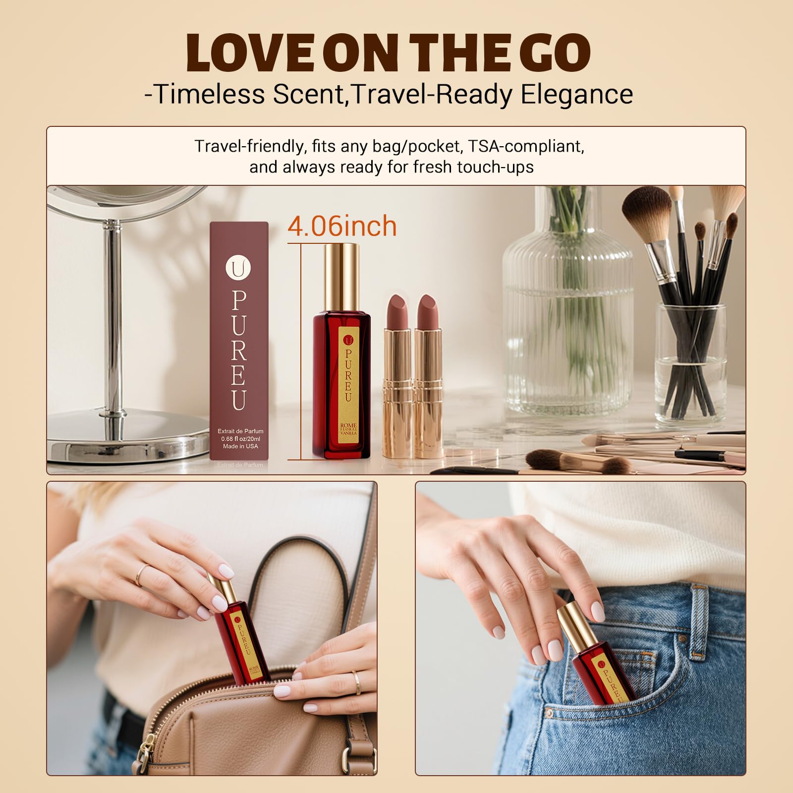 PUREU Vanilla Perfume spray nozzle designed to prevent leaks