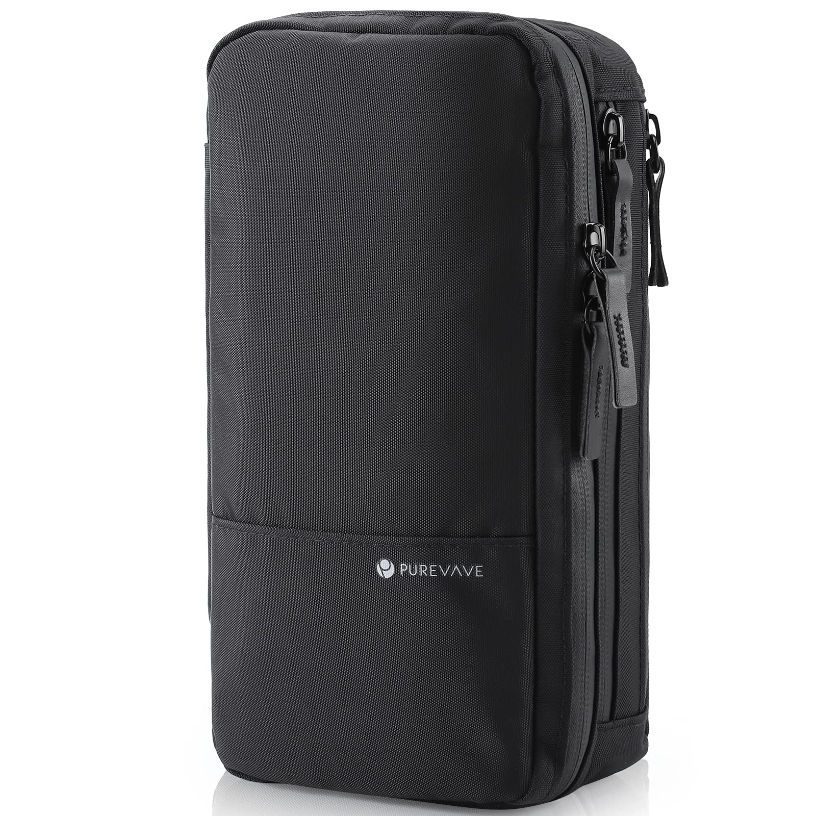 Purevave compact mens toiletry bag front compartment keeps essentials organized and accessible.
